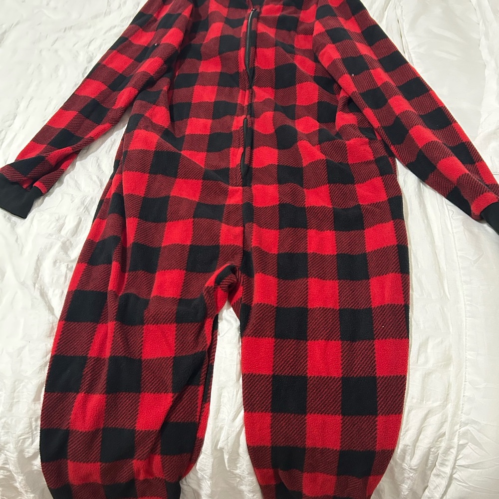 Red and Black Plaid Onesie
